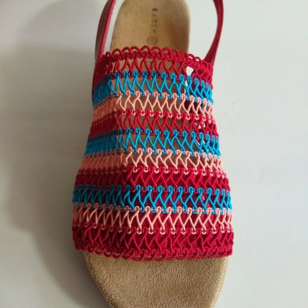 KAREN SCOTT Fabric Woven Mesh Wedge Sandals - Picture 3 of 4